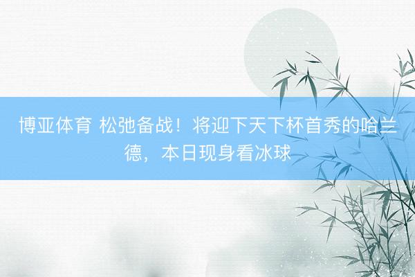 博亚体育 松弛备战!将迎下天下杯首秀的哈兰德,本日现身看冰球